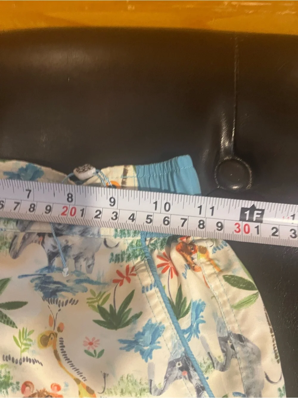 Andy & Evan Blue Elastic Waist Tropical Animal Print Shorts